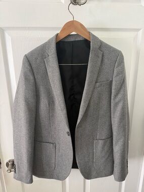 Topman Light Grey Tailored Blazer